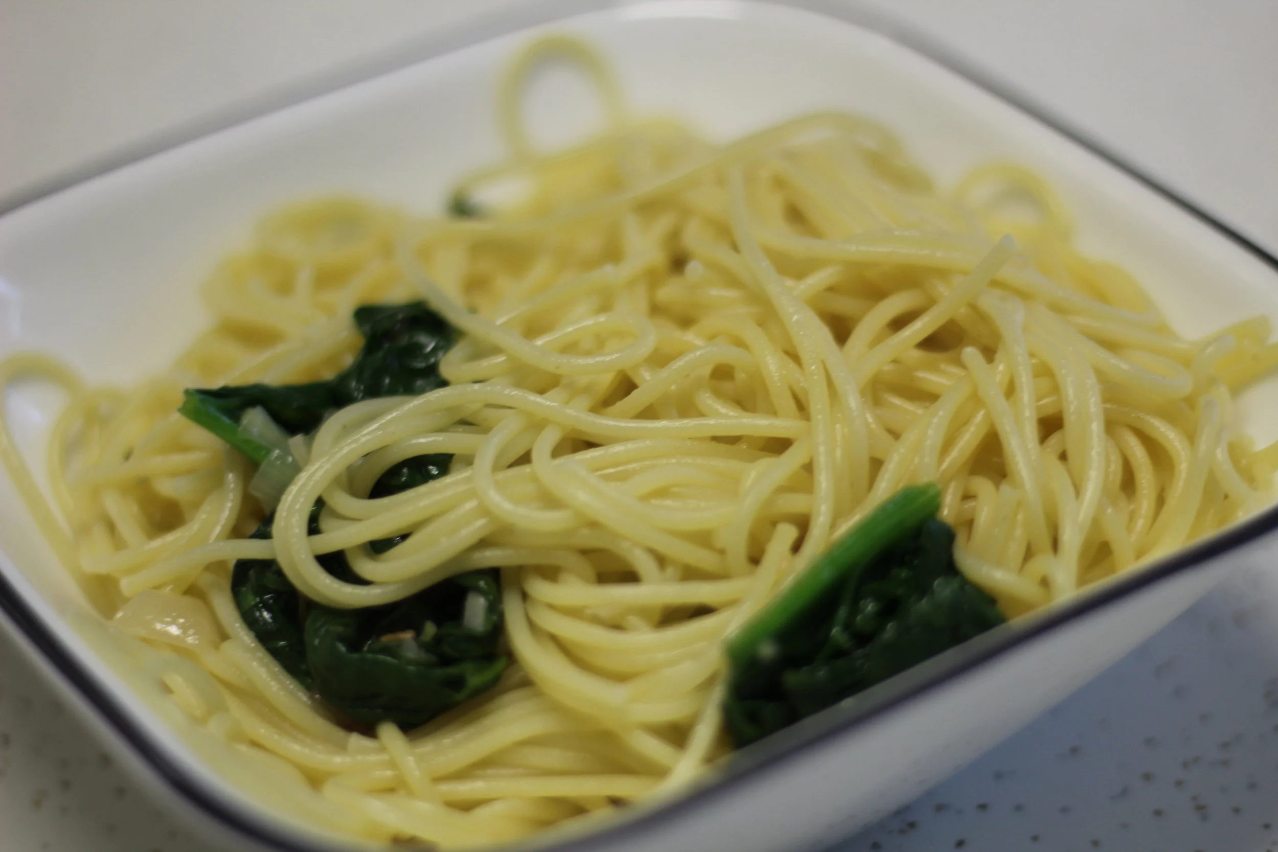 In Season: Pasta with spinach and shallots