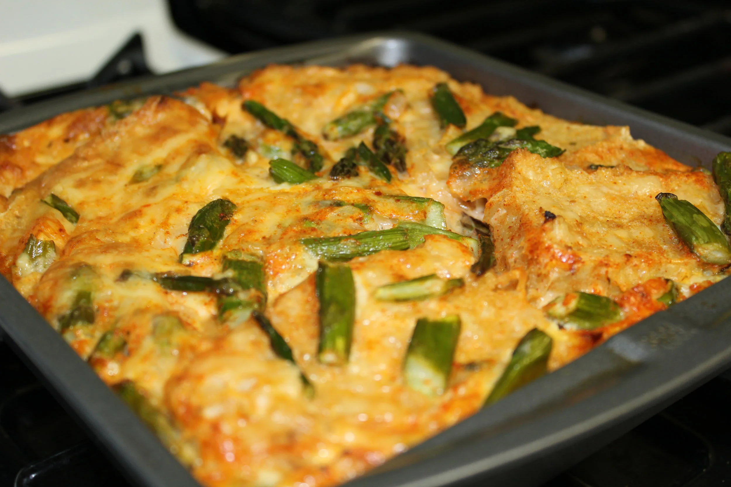 Asparagus and Gouda Breakfast Casserole