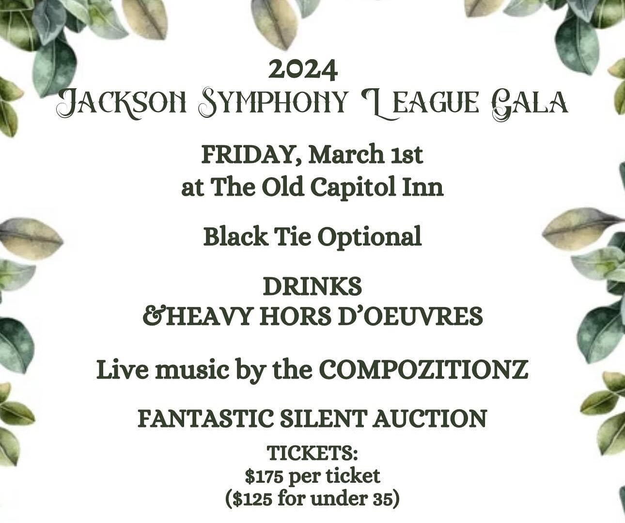 Join us for the 2024 Jackson Symphony League Gala! Tickets are going fast! @jxnsymphonyleague 

Don&rsquo;t miss out on the fun while also helping to raise funds for the Mississippi Symphony Orchestra. @msorchestra 

Get your tickets here: https://on