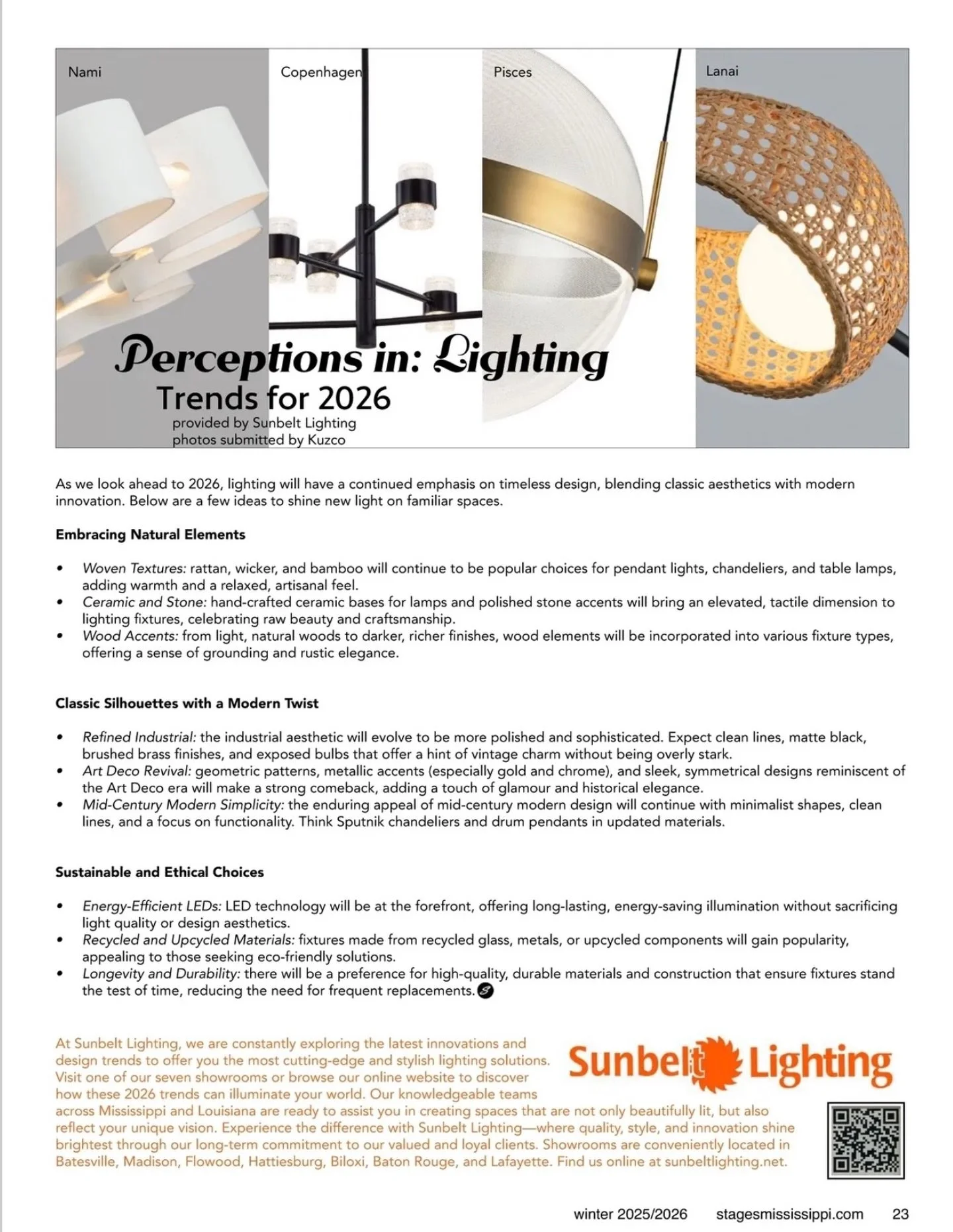What&rsquo;s lighting the way in 2026? 💡

Sunbelt Lighting highlights the trends shaping tomorrow&rsquo;s spaces:
✔️ Natural, organic influences
✔️ Timeless designs with a modern edge
✔️ Sustainability that matters

Discover more about 𝙋𝙚𝙧𝙘𝙚𝙥?