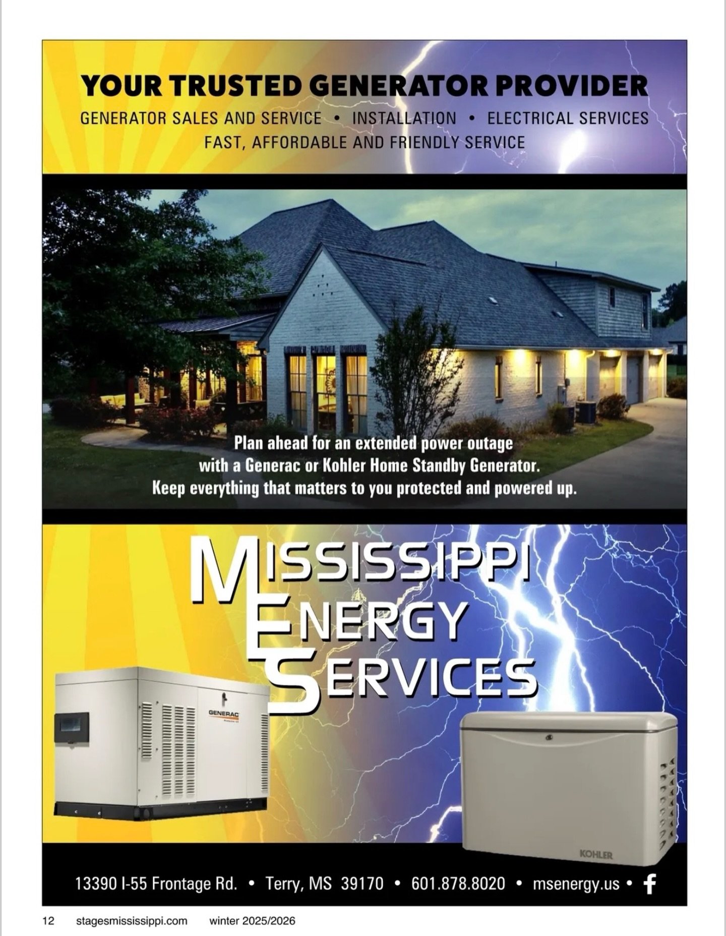 Mississippi Energy Services, LLC can help you with a generator!  @mississippi_energy_services 

It's time, isn't it!

Stages Mississippi 

#stagesms