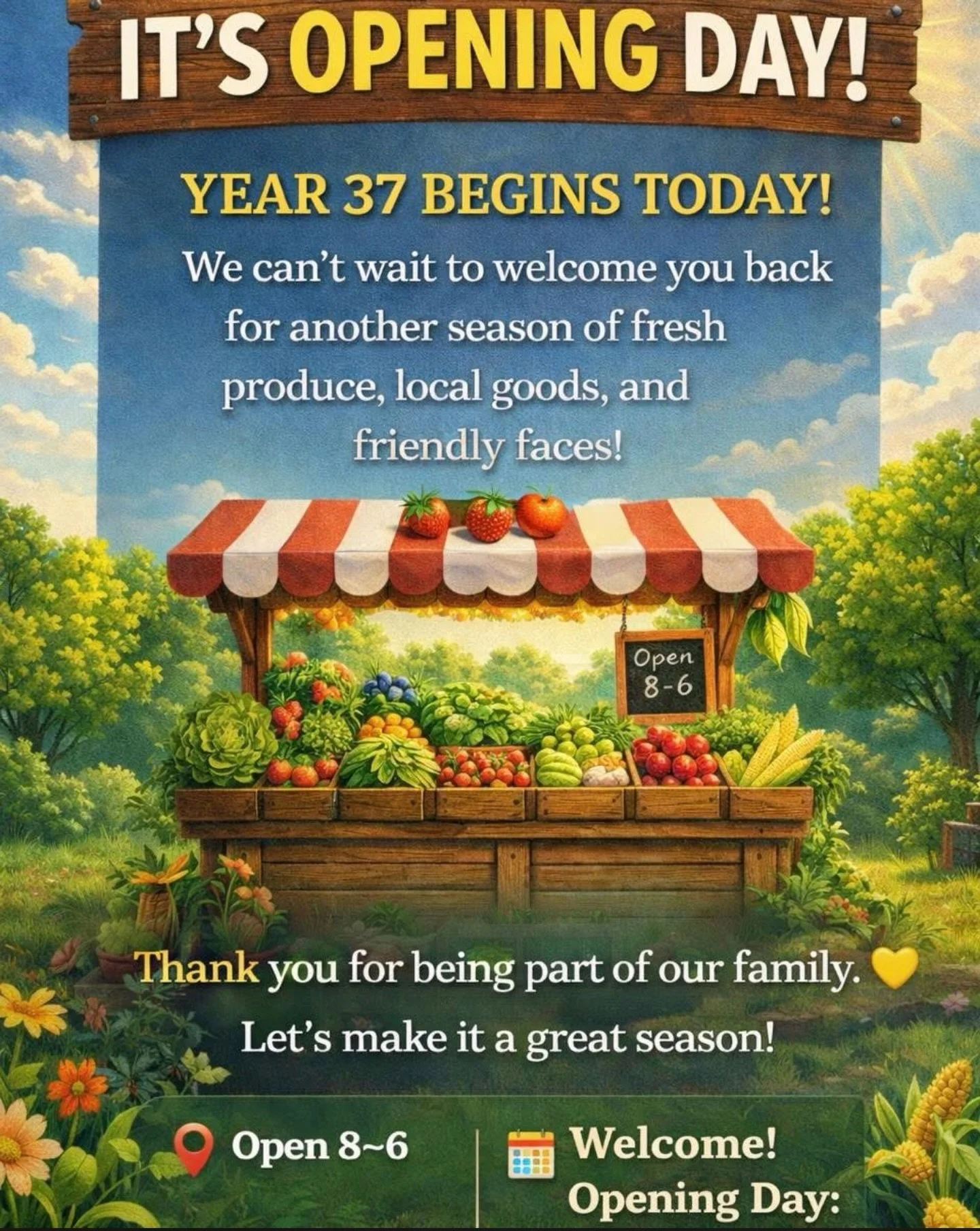TODAY&rsquo;S THE DAY! 🌞 Freshway Produce officially opens for its 37th season! Fresh fruits, fresh veggies, and a whole lot of hometown goodness waiting for you! @freshwayproduce 

Stages Mississippi 

#stagesms