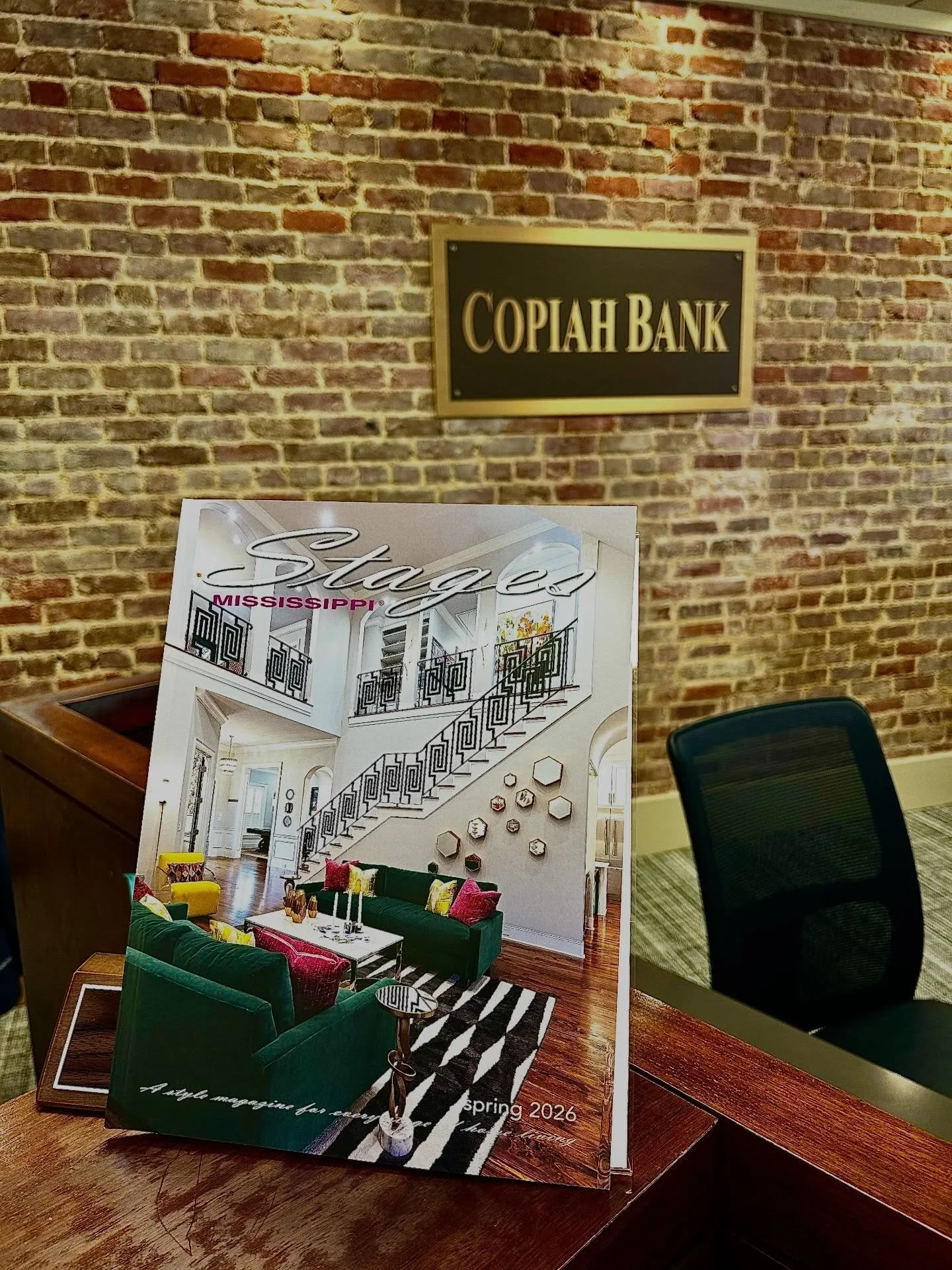 Stop by your local Copiah Bank and say hello to their friendly team! @copiahbank 

While you&rsquo;re there, be sure to pick up your copy of Stages Mississippi Spring 2026&mdash;filled with inspiration for home, design, and Mississippi living.

Come 