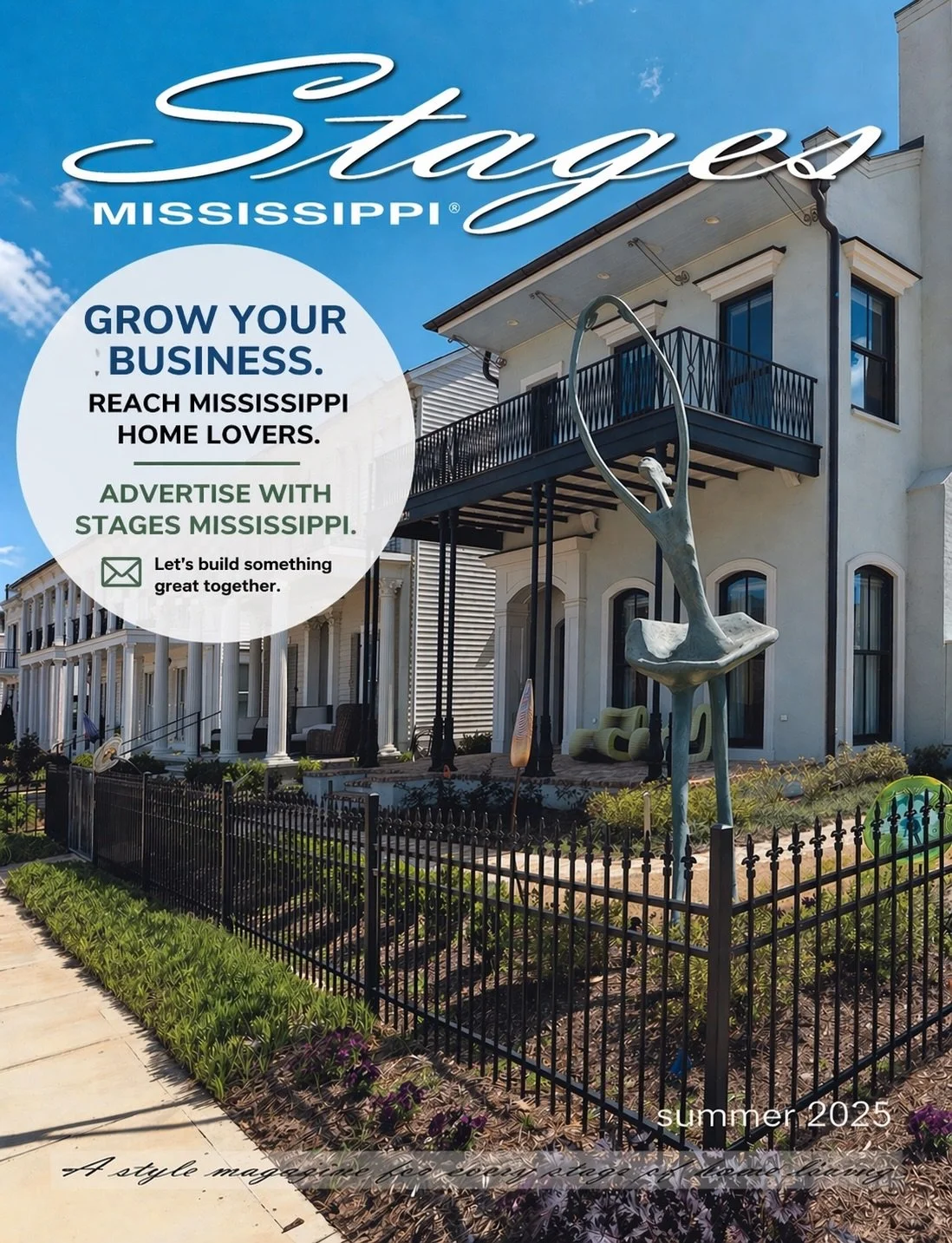 𝑨𝒅𝒗𝒆𝒓𝒕𝒊𝒔𝒆 𝒘𝒊𝒕𝒉 𝒖𝒔 𝒕𝒐𝒅𝒂𝒚&mdash;𝒚𝒐𝒖𝒓 𝒏𝒆𝒙𝒕 𝒄𝒖𝒔𝒕𝒐𝒎𝒆𝒓 𝒎𝒂𝒚 𝒂𝒍𝒓𝒆𝒂𝒅𝒚 𝒃𝒆 𝒓𝒆𝒂𝒅𝒊𝒏𝒈.

At 𝑺𝒕𝒂𝒈𝒆𝒔 𝑴𝒊𝒔𝒔𝒊𝒔𝒔𝒊𝒑𝒑𝒊, we share the places, people, and brands that inspire Mississippi style&mdash;from