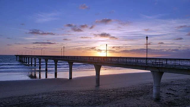 Pier by Night, Christchurch, New Zealand
