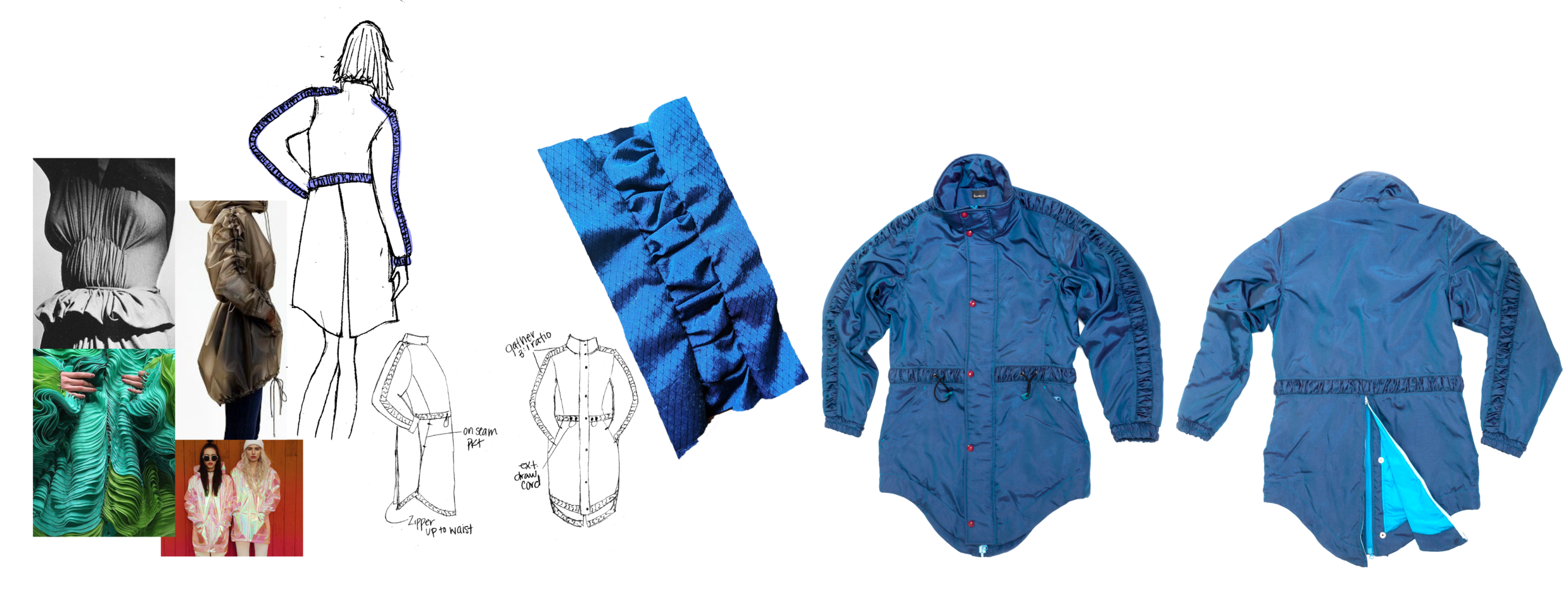 SHIRRED SKI COAT