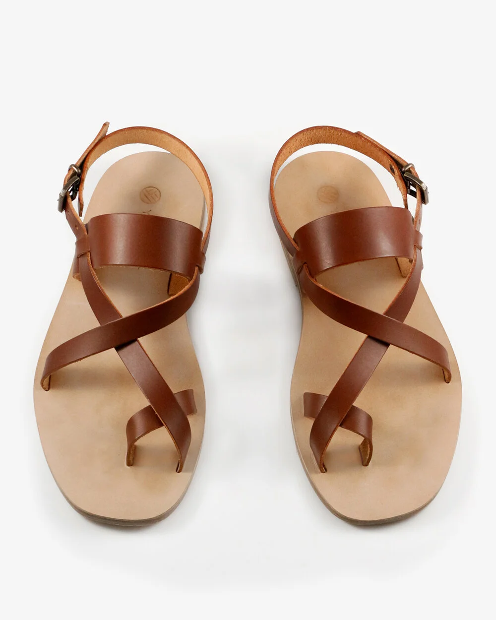 Quo‎ Vadis Criss-Cross Men Sandal Size 46 Casual Comfort Brown Leather Platform Mens Criss Cross Sandals | eBay main image 4