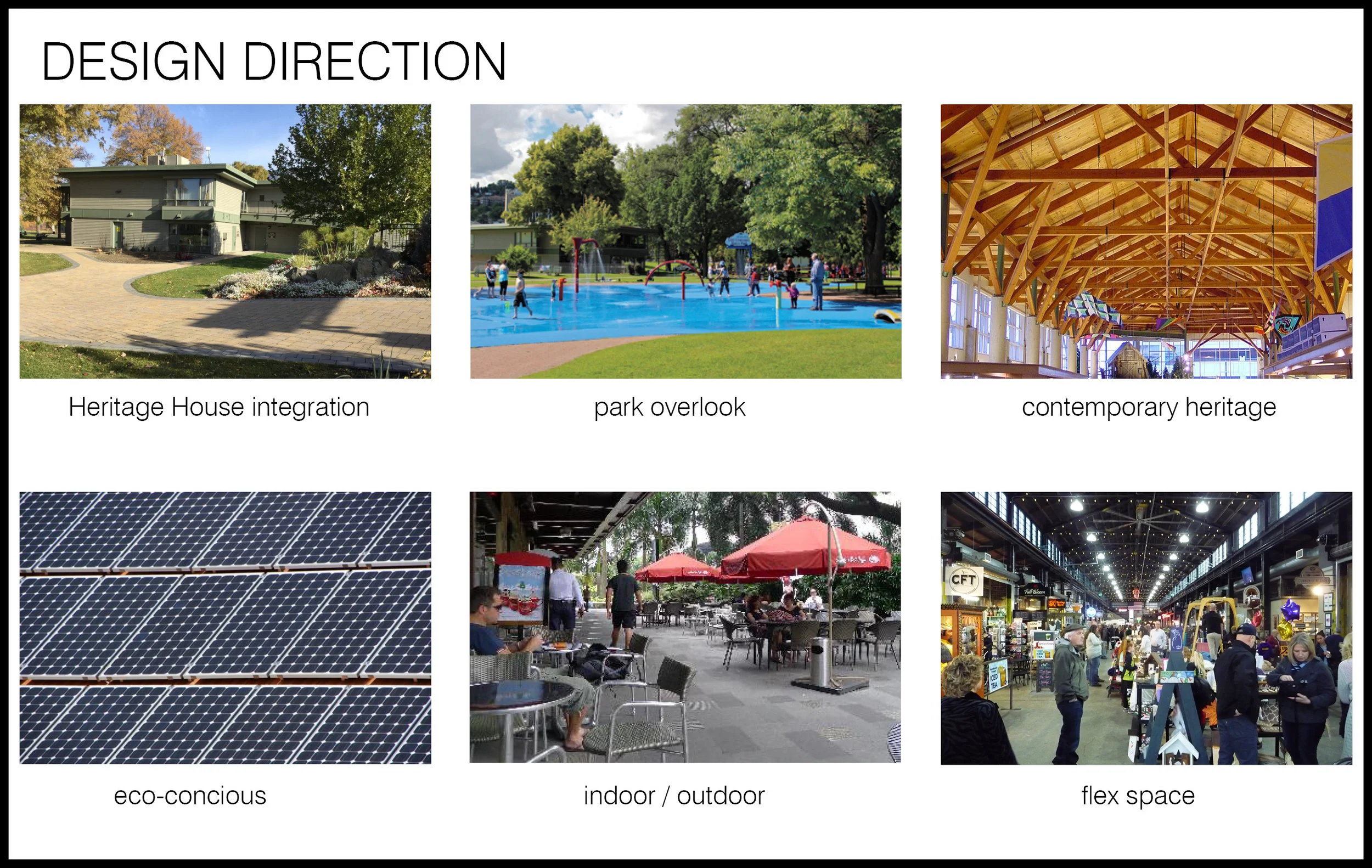 The above images give you an idea of the broad-strokes design intentions for the Kamloops Public Market Cooperative building and site.