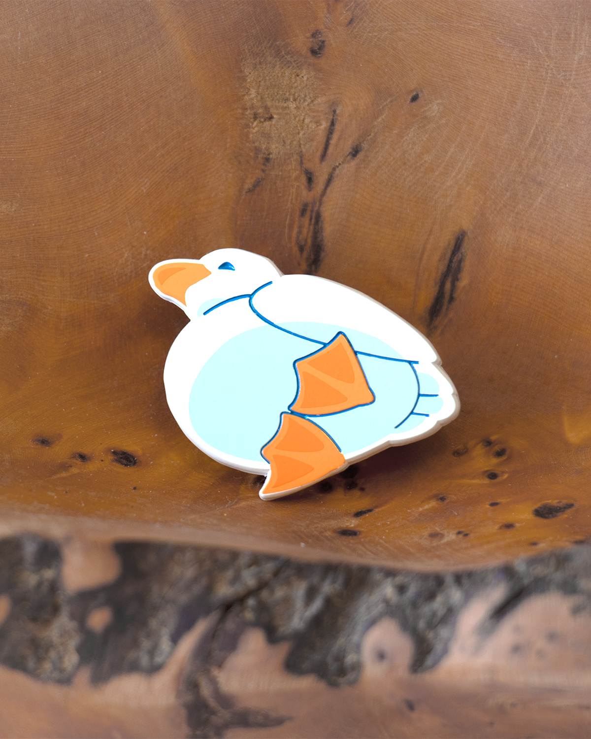 duck dyed enamel pin
