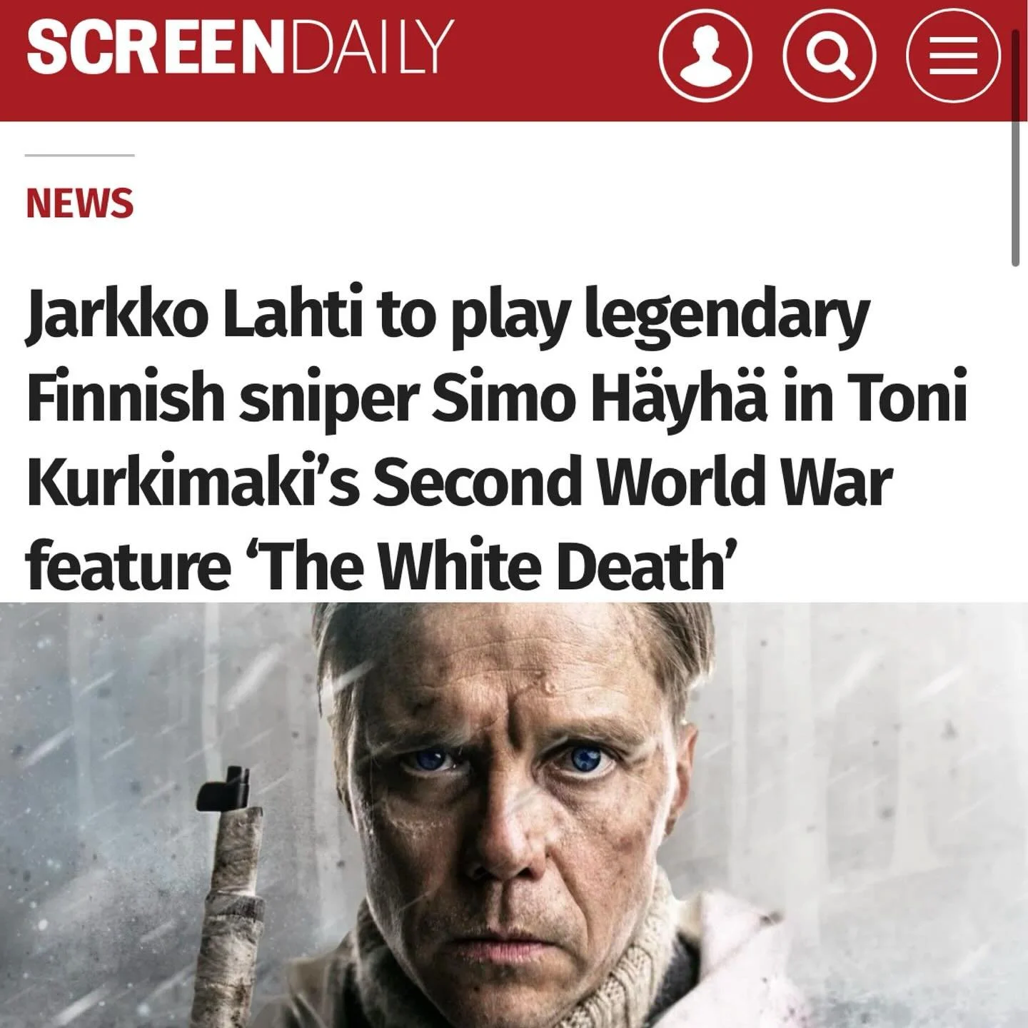 SIMO H&Auml;YH&Auml;N ESITT&Auml;J&Auml; ON VALITTU
Jarkko Lahti n&auml;hd&auml;&auml;n p&auml;&auml;osassa ikonisena Simo H&auml;yh&auml;n&auml; suomalaisessa H&auml;yh&auml;-elokuvassa.

Menestyselokuva Lapua 1976 -tekij&auml;tiimin seuraavaan elok