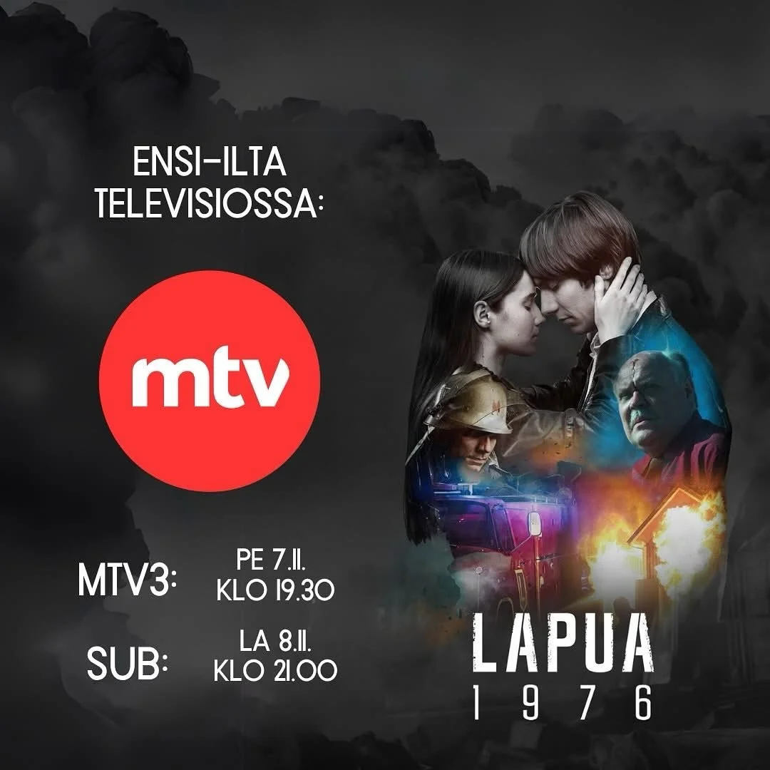 N&auml;in eilen Lapua 1976 -mainoksen MTV3:lla. Tuntuipas hullulta ajatella, ett&auml; se tosiaan tulee telkkarista. Ei siit&auml; kuitenkaan ole kovin kauaa, kun meilt&auml; viel&auml; kysyttiin, ett&auml; tuleeko t&auml;m&auml; leffa muuallekin elo