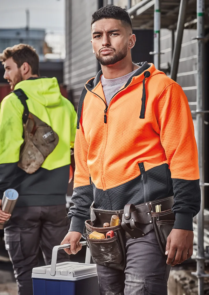 ZT478 Unisex Hi Vis Textured Jacquard Full Zip Hoodie