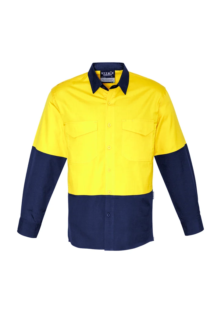 ZW128 Mens Rugged Cooling Hi Vis Spliced Shirt