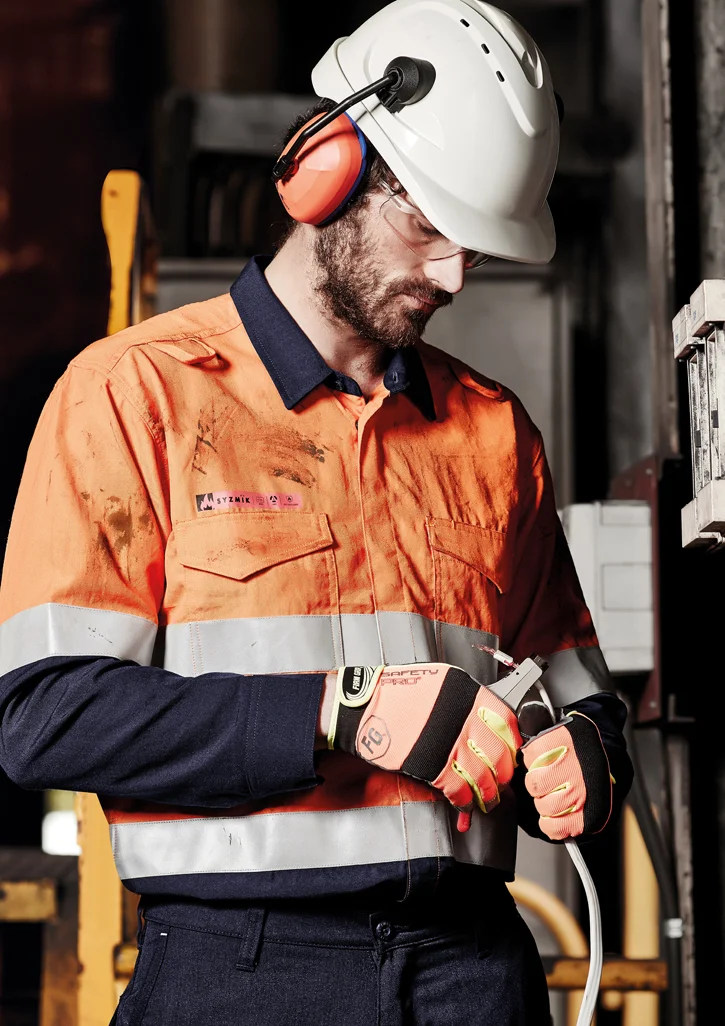 ZW130 Mens FR Hooped Taped Spliced Shirt