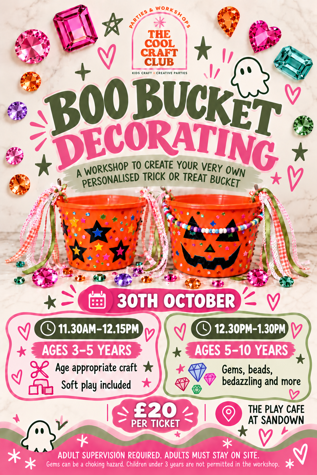 Halloween ; half term craft workshop; kids activity ; family fun ; what’s on in half term ; Surrey ; esher