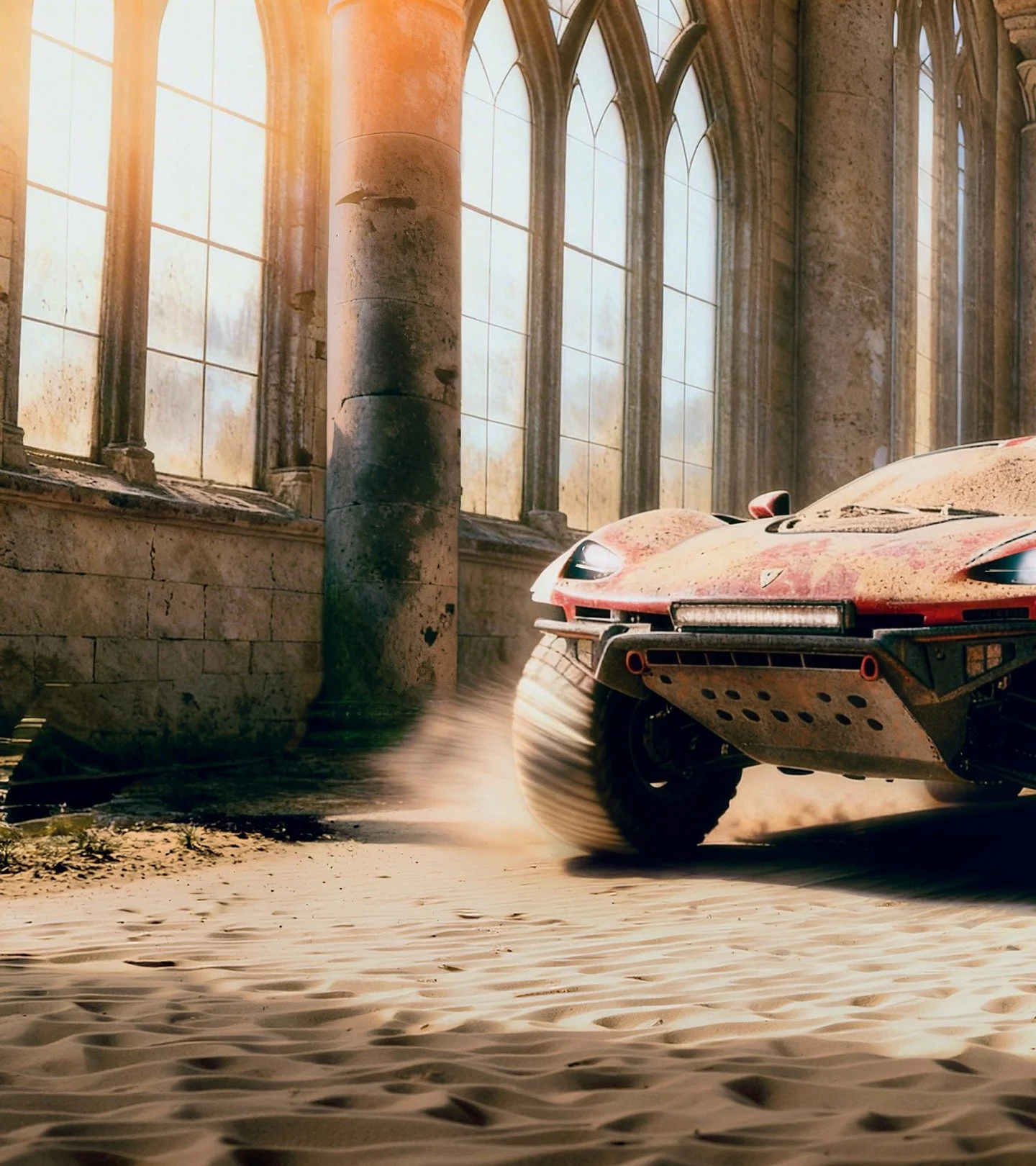 Ferrari est&aacute; hecho para el control absoluto. El Dakar, para perderlo.

Y ah&iacute; es donde se vuelve interesante.

Imaginar un Ferrari que deja atr&aacute;s el asfalto perfecto para enfrentarse a lo imprevisible: arena que te frena, piedras 