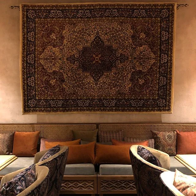@bayroutedining in BKC, coming soon! This restaurant is cosy, earthy and warm like the Arabian sand dunes. You&rsquo;re in for a treat! @skidrestaurants #interiordesign #mumbai #bkc #makermaxity #restaurantdesign #restaurant #restaurantinteriorsmumba