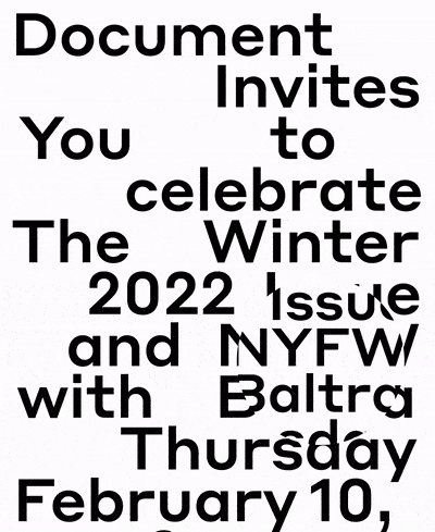 Document Journal NYFW '22 Email Invite 01