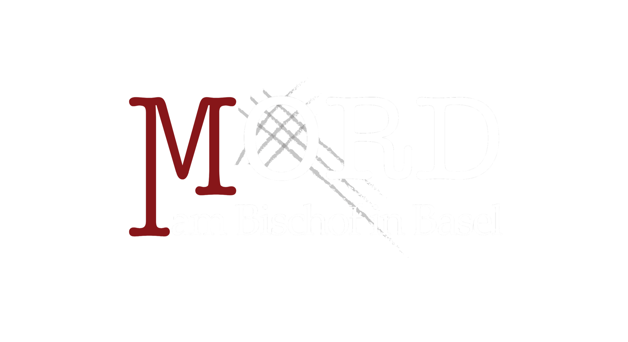 Text: 'MORD am Bischof in Basel' auf schwarzem Hintergrund, mit roten und weißen Schriftzügen.