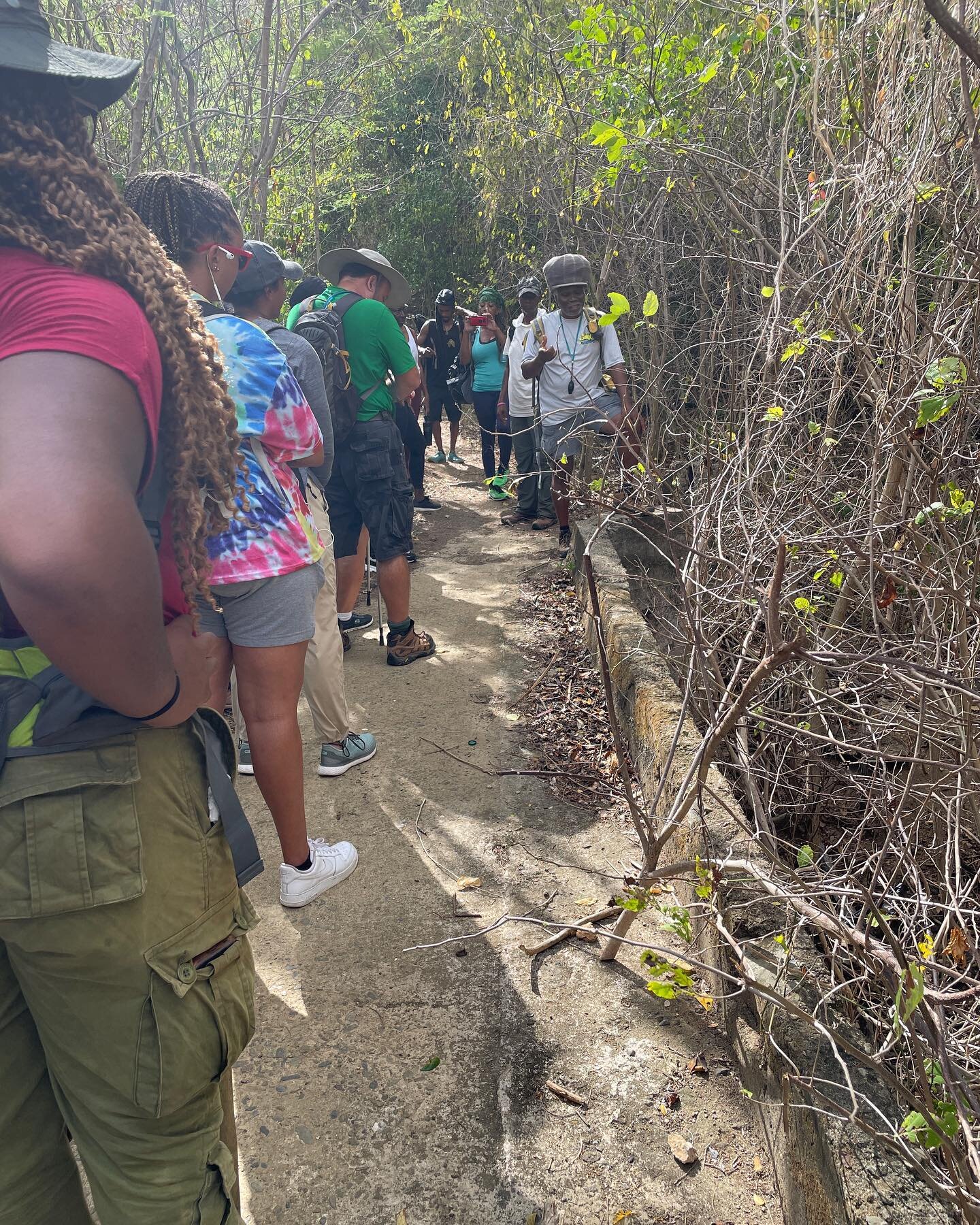 Last Sunday, we had the honor of joining the St. Croix Hiking Association for a hike to Maroon Ridge. From the ridge, our guide, the walking archive Dr. Olasee, shared so much wisdom about the history of self-emancipated Africans on the island of St.