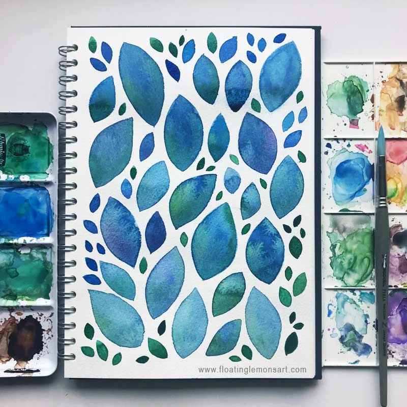 2. Just keep dipping into the paints and applying brush to paper. So therapeutic.