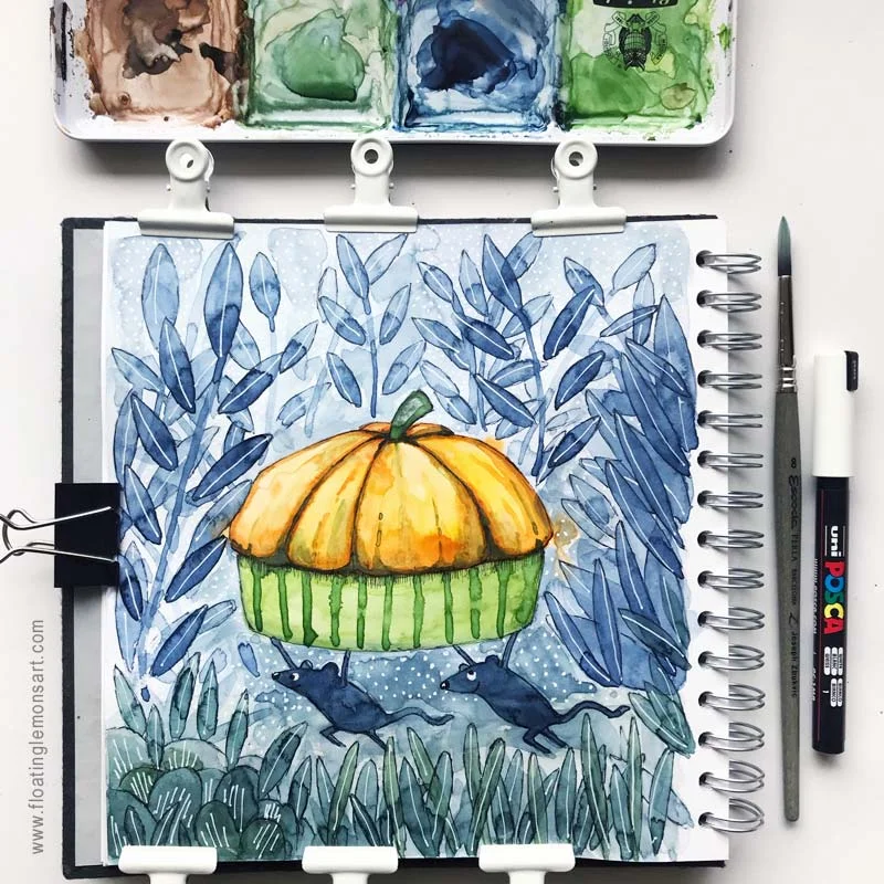 Pumpkin Pie by Mariana : Floating Lemons Art