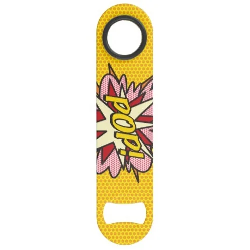 Comic Book Pop Art POP KA-POW Speed Bottle Opener by Comic Book Pop for Zazzle USA and UK