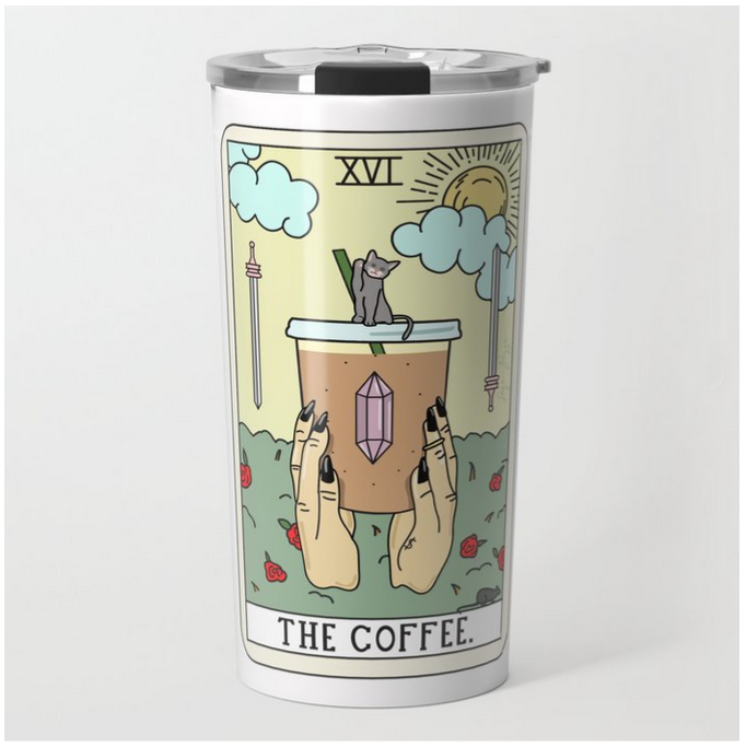 COFFEE READING Travel Mug by Sagepizza for Society6