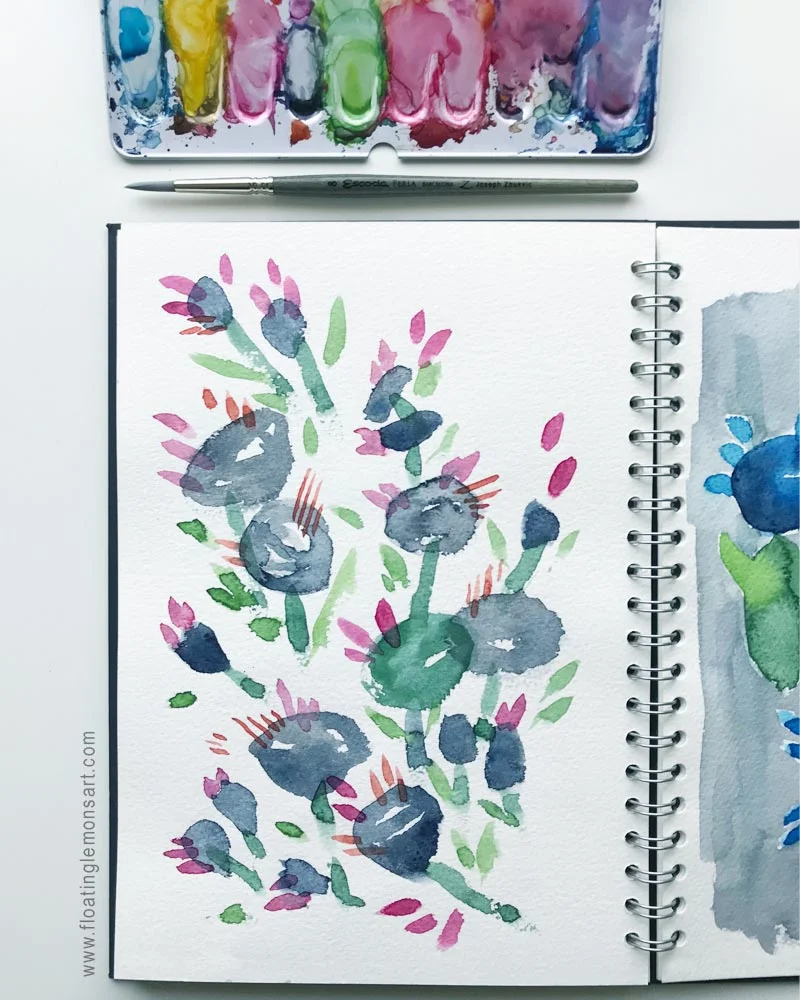 Blobby Flowers by Floating Lemons Art