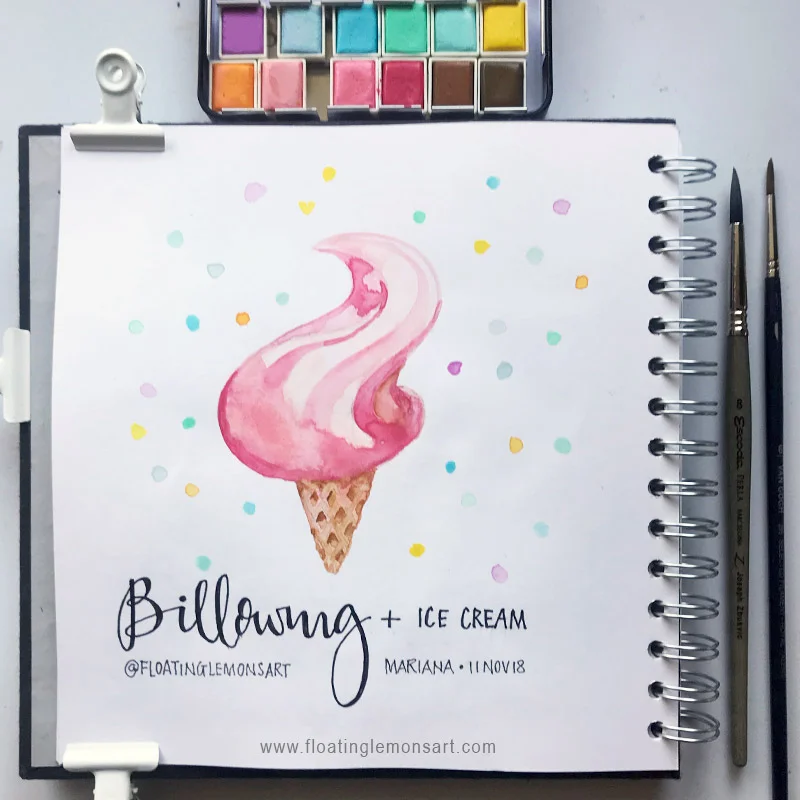 Billowing ice-cream by Floating Lemons Art