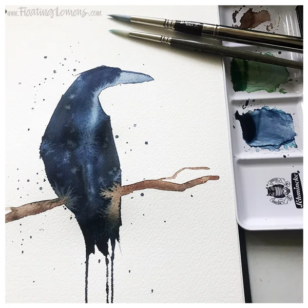 Raven by Mariana: Floating Lemons Art