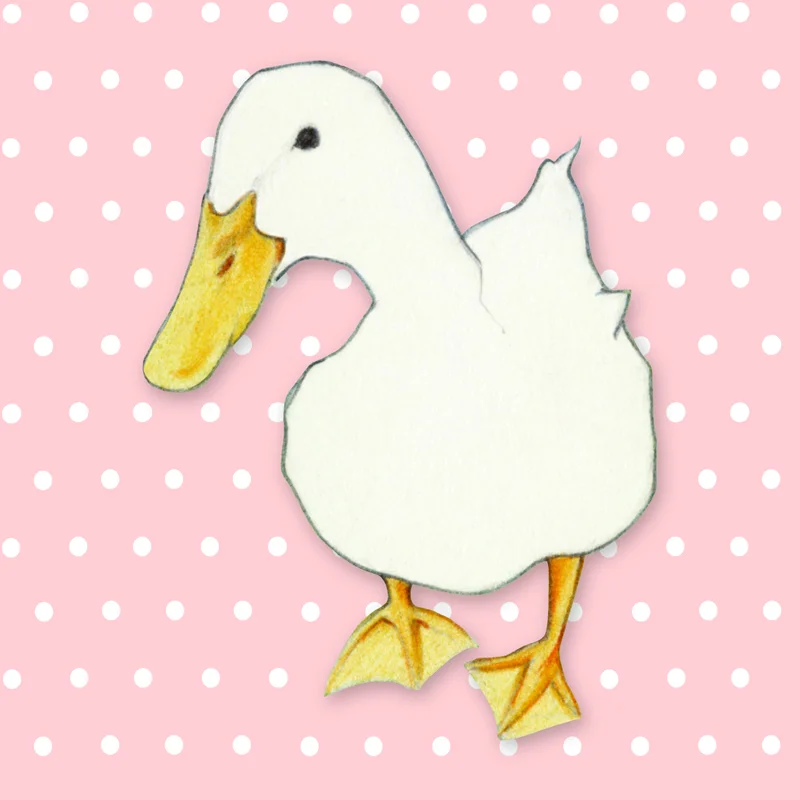 White Duck Pink by Mariana: Floating Lemons Art