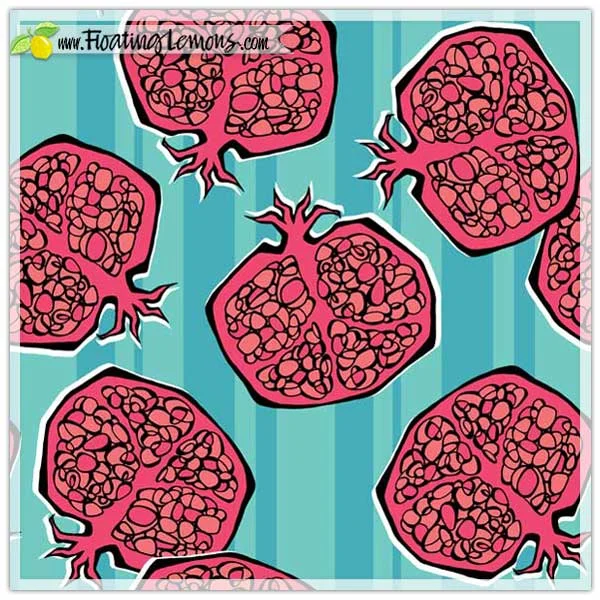 Pomegranate Pop by Floating Lemons Art