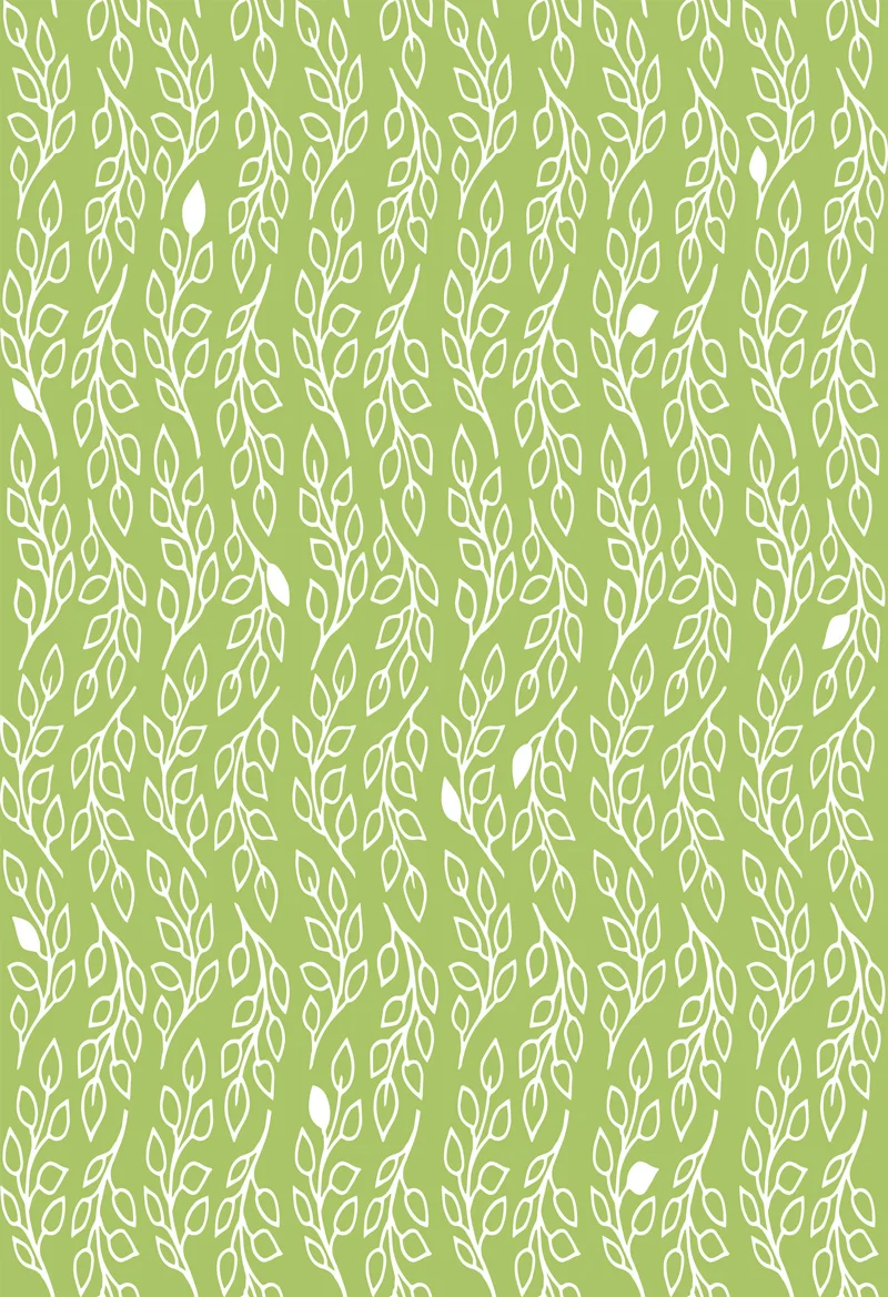Pop Floers Leaves Green by Floating Lemons Art