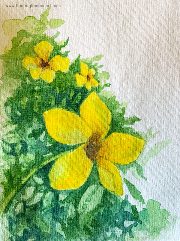 Yellow Jasmine (I think!) Tropical Flowers by Mariana : Floating Lemons Art