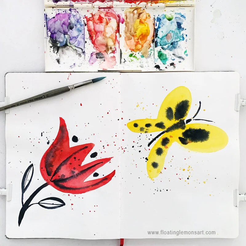 Watercolour: Joyful Bold Botanicals by MarianaBlack: floatinglemonsart.com