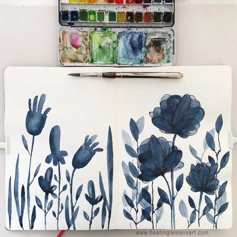 Bold Botanicals series by MarianaBlack: www. floatinglemonsart.com
