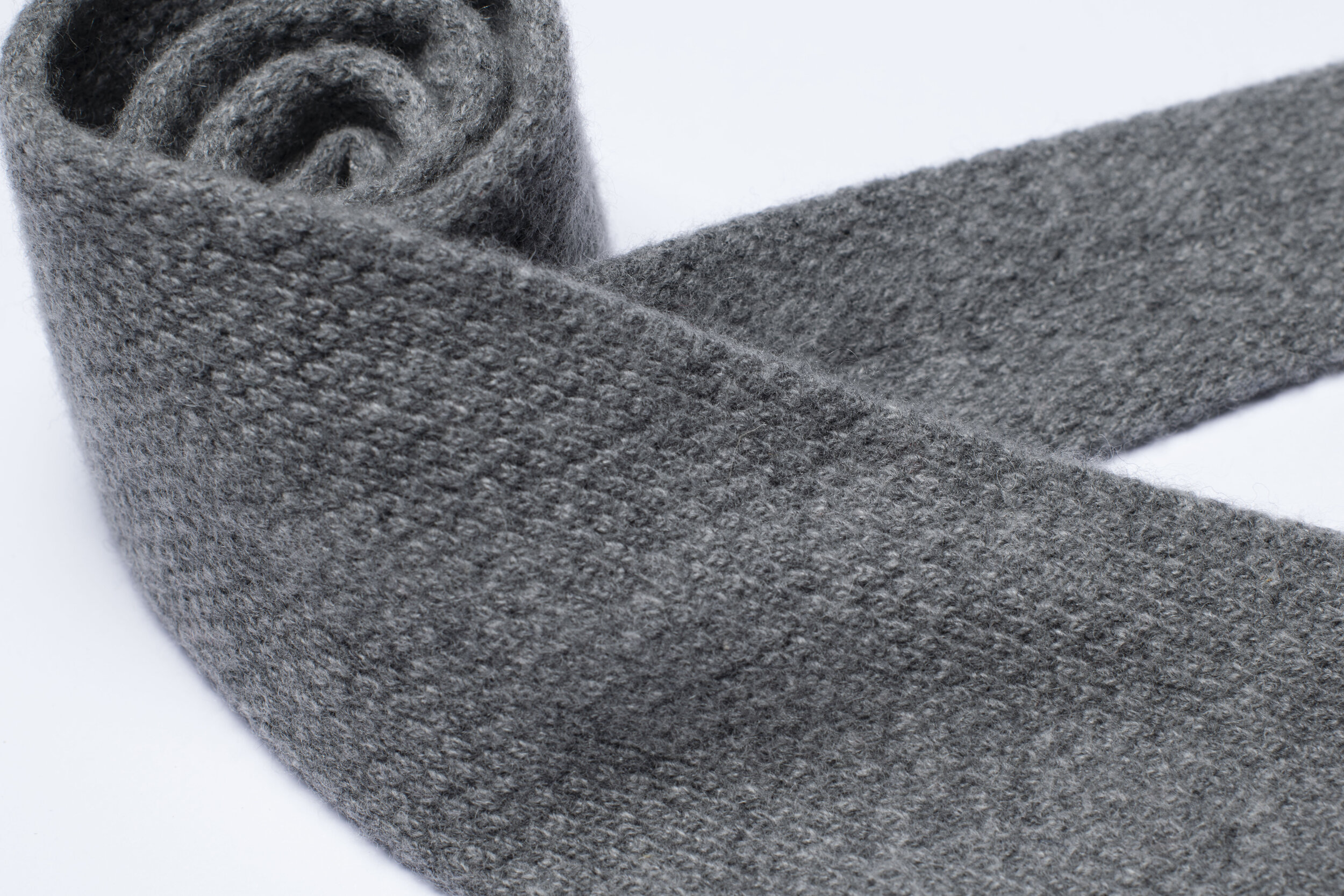 Light Grey Wool Maglia Tie — Sartoria Vestrucci