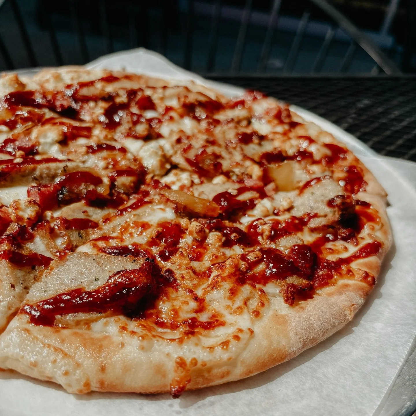 Have you come in and tried our pizza of the month yet?!

The black, gold &amp; blue pizza is here while supplies last.

We took our house meatballs and added a layer of provolone and mozzarella mixed in with bacon, carmelized onions, bbq sauce and bl