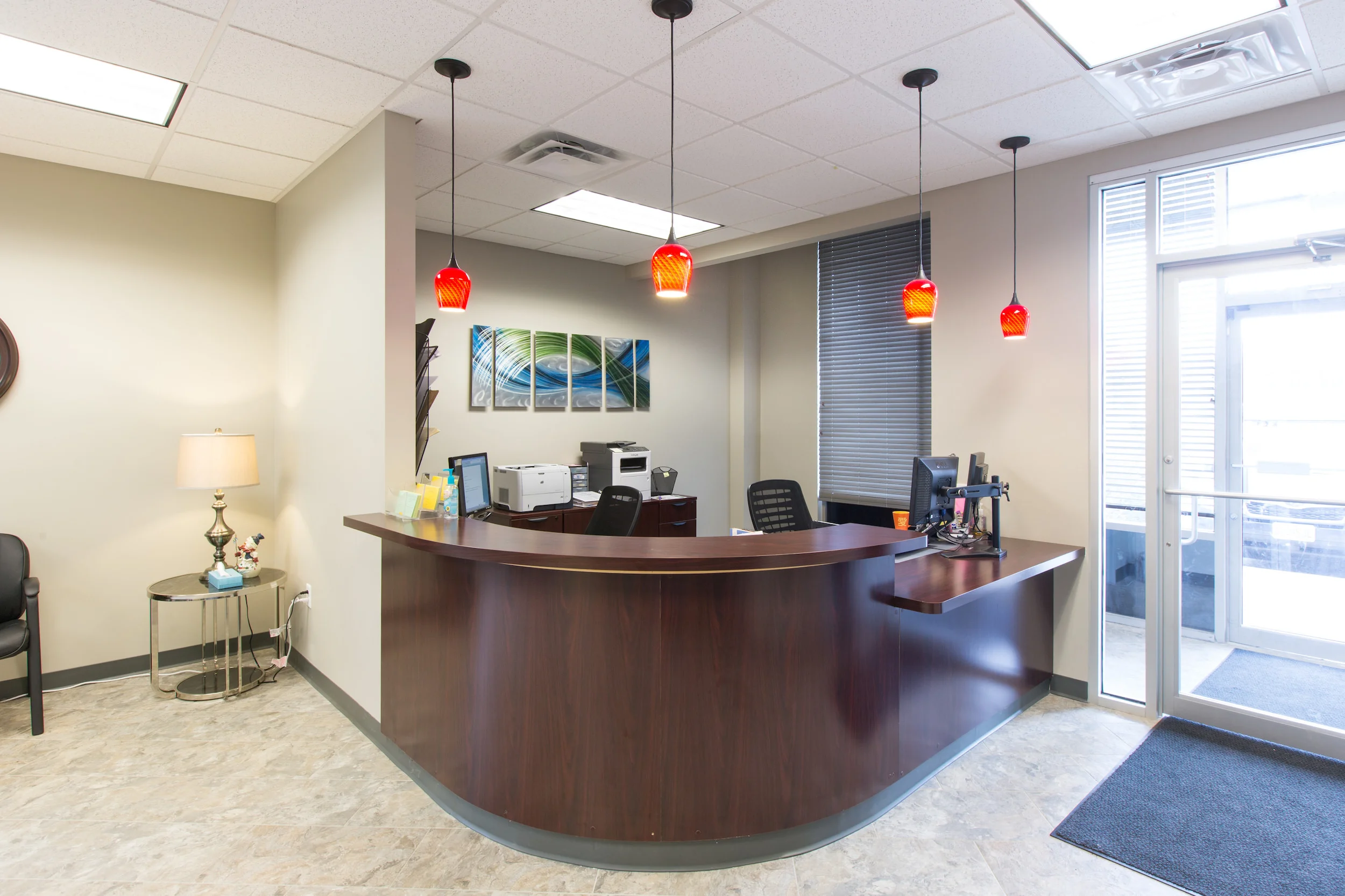 Front desk at the ReDiscover office