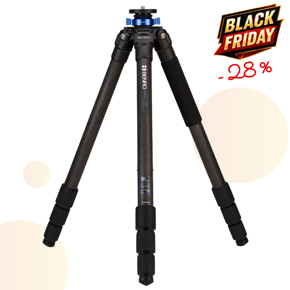 BENRO TMA48CXL -28% ! Trépied MACH 3 Carbone avec colonne Série 4 4 Sections  2,6 Kg Capacité 20 Kg + Service Premium 2 ANS