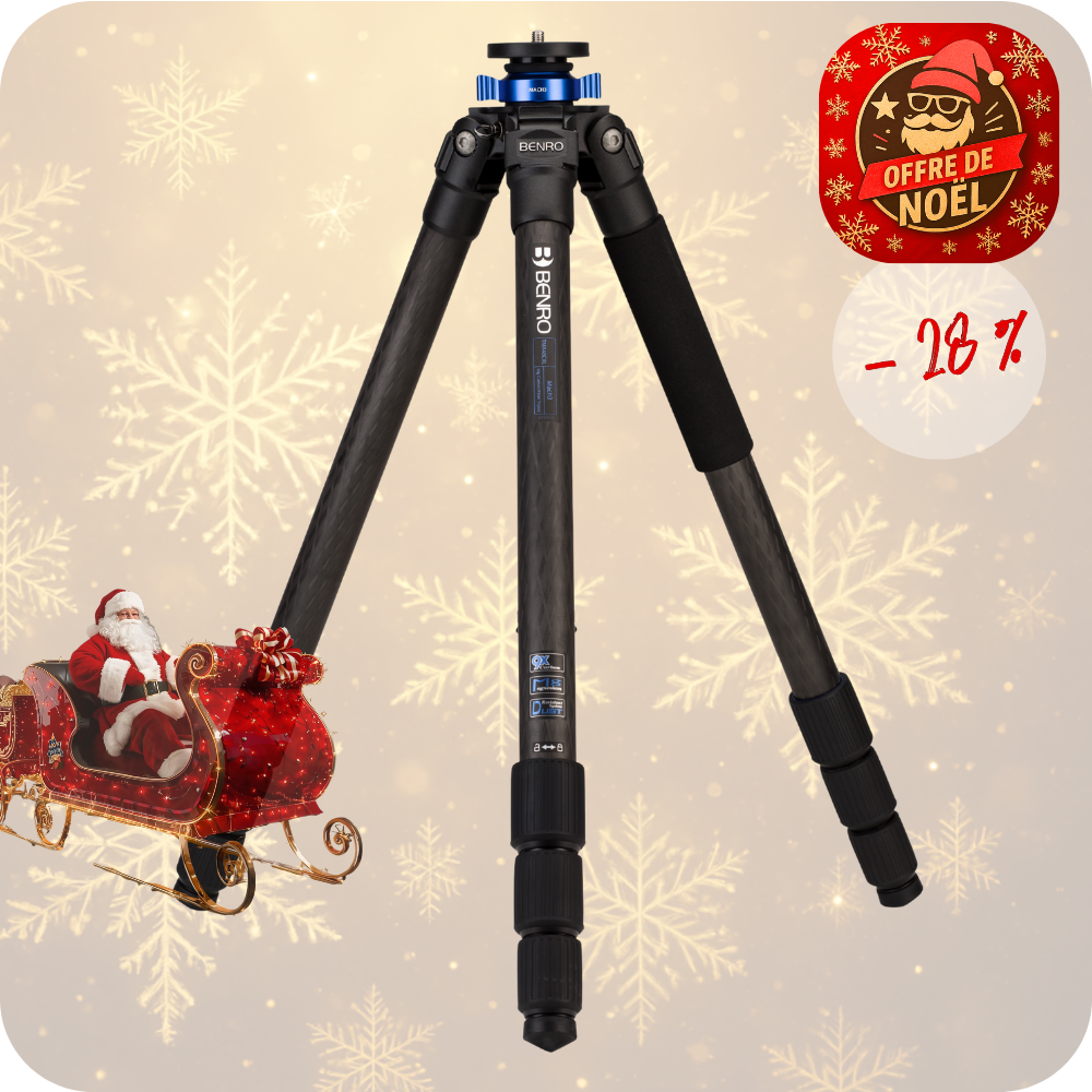 BENRO TMA48CXL -28% ! Trépied MACH 3 Carbone avec colonne Série 4 4 Sections  2,6 Kg Capacité 20 Kg + Service Premium 2 ANS