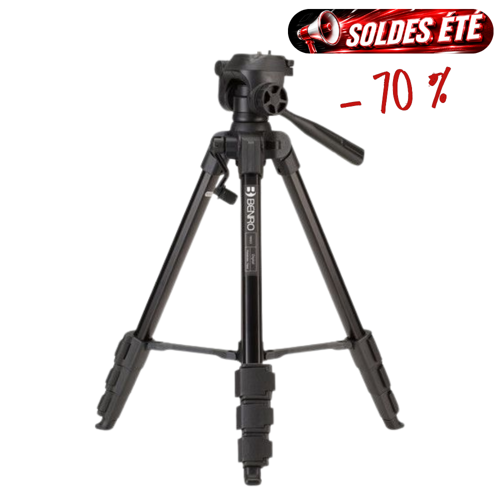 BENRO T880EX -70% ! Kit Trépied Digital Aluminium 3 sections Tête 3 axes 1,38 Kg Capacité 2 Kg