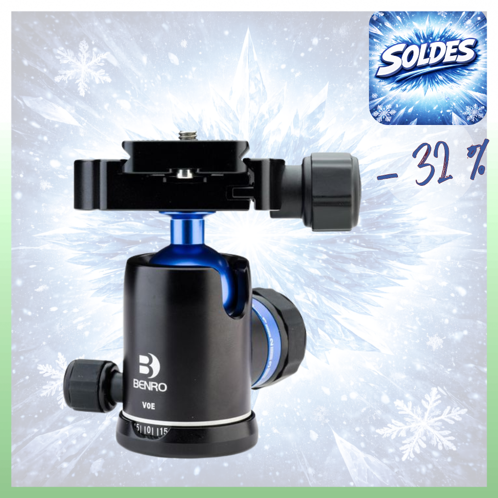 BENRO V0E -32% ! Tête Rotule Haut de Gamme Friction EXTRA Fluide Capacité 8 kg / Poids 400 g