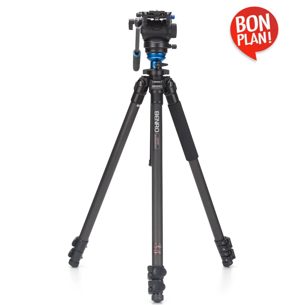 BENRO A673TM Trépied vidéo double tube Alu et tête S8 - Bol 75mm, 3
