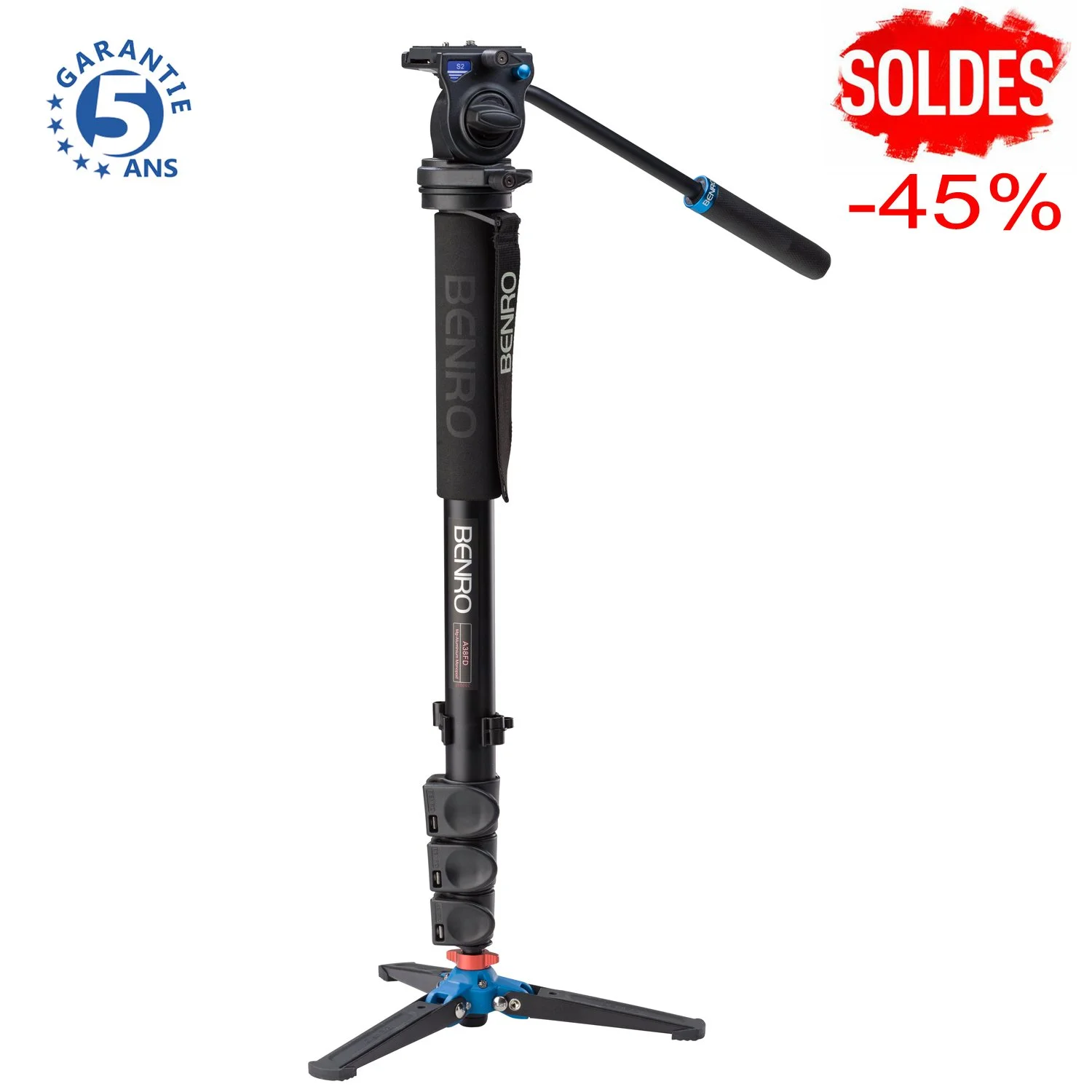 BENRO GH5C -27% ! Tête pendulaire Carbone pour Grandes Focales 1,1 Kg Capacité 25 Kg + Service