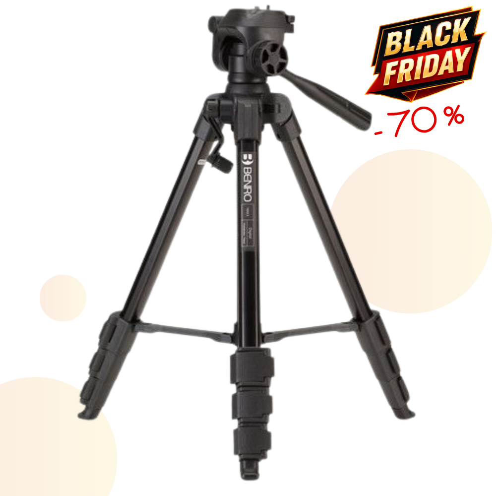 BENRO T880EX -70% ! Kit Trépied Digital Aluminium 3 sections Tête 3 axes 1,38 Kg Capacité 2 Kg