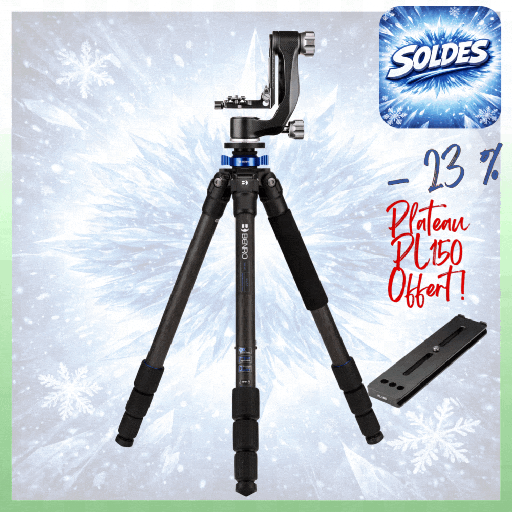 BENRO Kit TMA38CLGH2N -23% AVEC PL150 OFFERT ! Trépied MACH 3 Carbone avec Colonne Série 3 4 Sections avec Tête Pendulaire BENRO GH2N 3,25 Kg Capacité 16 Kg + Service Premium 2 ANS