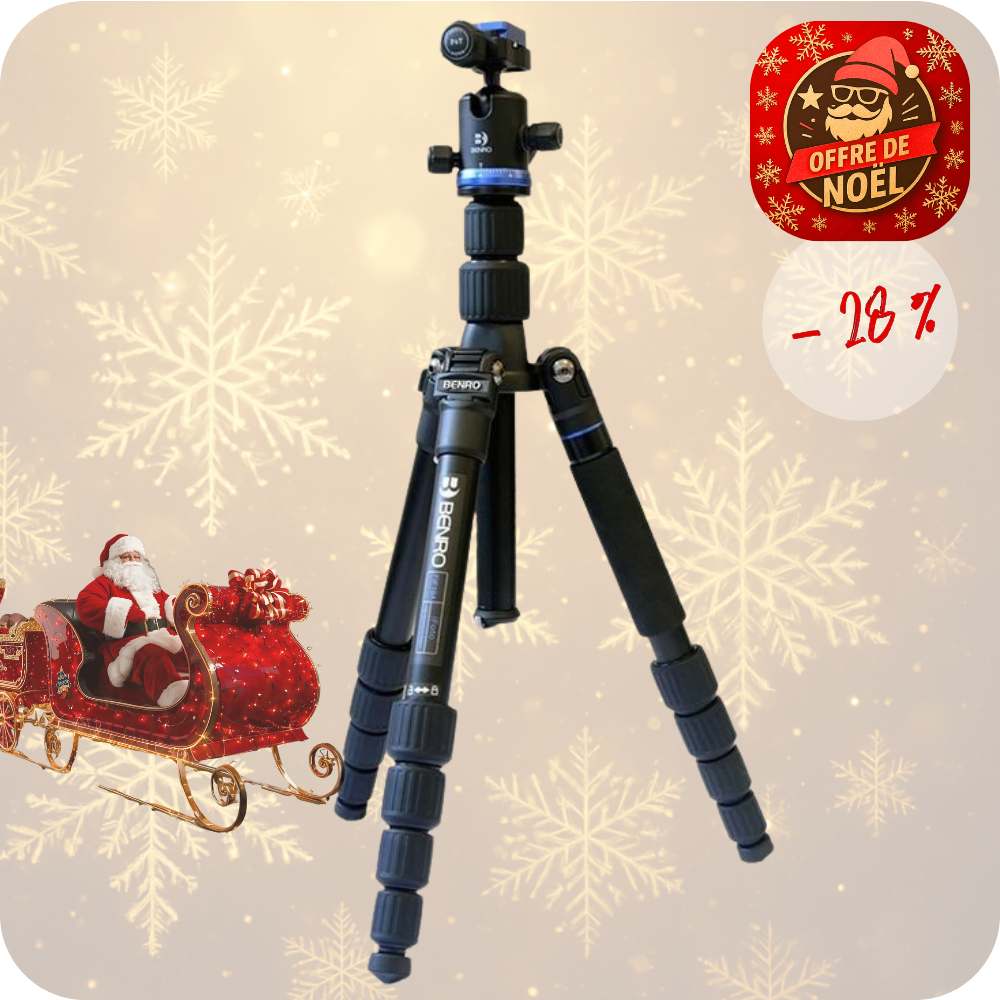 BENRO FIF19AIB0 -28% ! Kit Trépied Capacité 8 Kg 1,6 Kg - 34 cm replié seulement !  + Service Premium 2 ANS