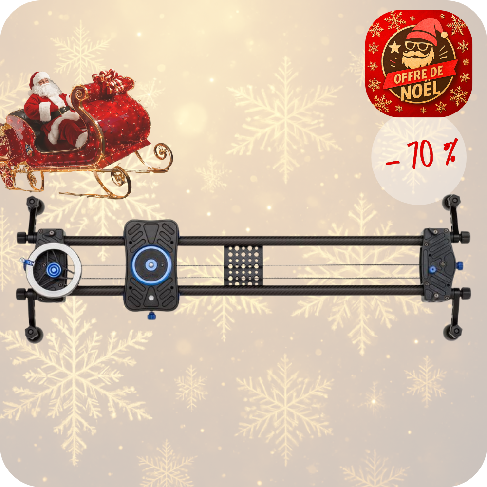 BENRO C12D6 -70% ! Slider MoveOver12  Rail double tubes de 22 mm en carbone 600mm de long incluant valise